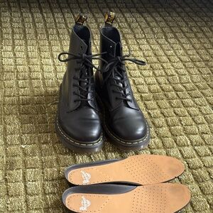 Dr. Martens Black Lace-Up Boots with Insoles